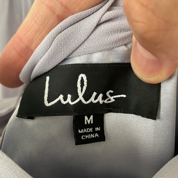 Lulu’s light grey maxi bridesmaid dress - Picture 5 of 7